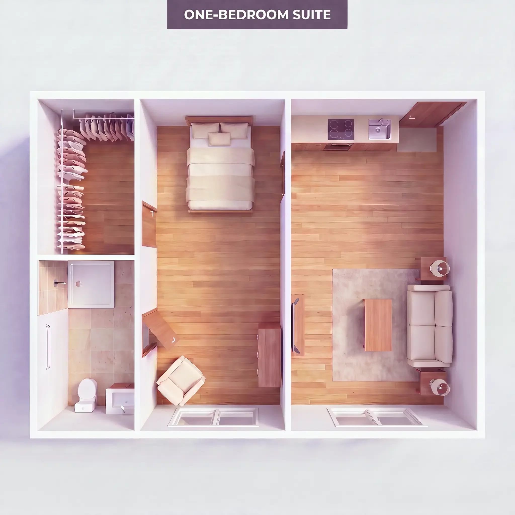 One Bedroom Suite floor plan